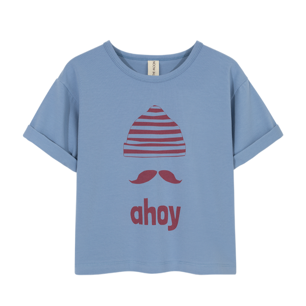 kids on the moon sailor t-shirt blue