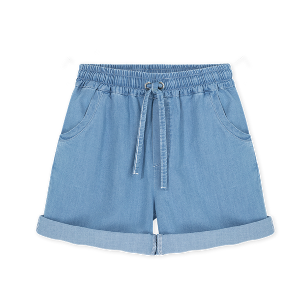 kids on the moon denim shorts blue