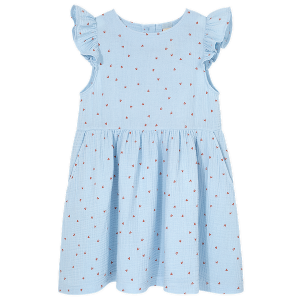 kids on the moon tiny hearts cascade dress blue