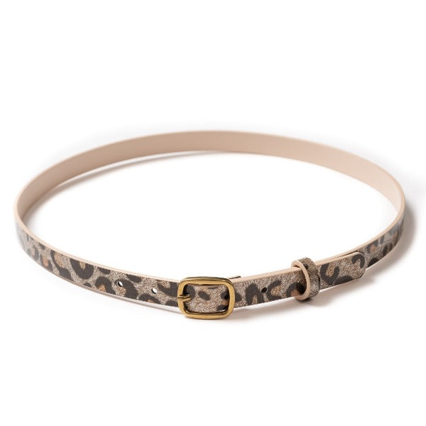bonton leopard glitter belt, gold buckle