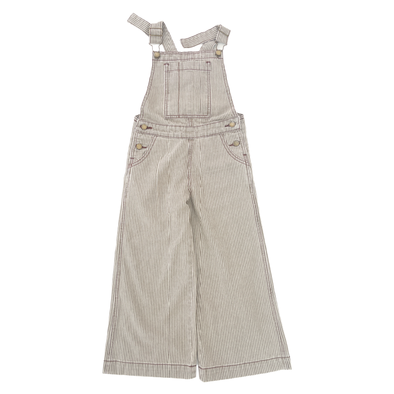 long live the queen overalls brown stripe