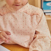 bonheur du jour lou anne baby blouse pink, babies tops with sparkle