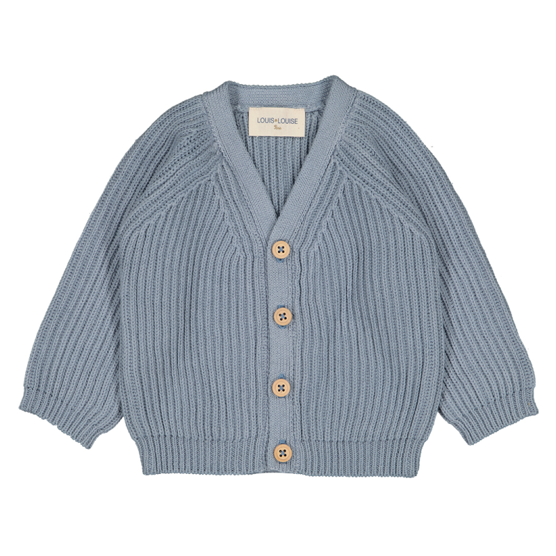 louis louise hubert baby knitted cardigan blue – kodomo