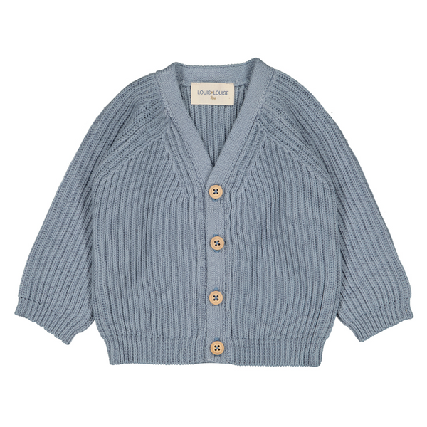 louis louise hubert baby knitted cardigan blue