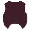 little creative factory lyrical vest garnet, girls knit crop tops, maroon