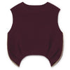 little creative factory lyrical vest garnet, girls knit crop tops, maroon 