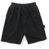 nununu bermuda sweatshorts dyed black - kodomo boston, free shipping.