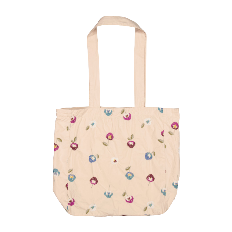 marmar copenhagen shopper tote pansy embroidery