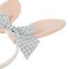 meri meri velvet bunny ears headband with bow