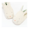 meri meri bunny baby booties mint