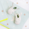 meri meri bunny baby booties mint