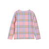 mini rodini check aop ls tee pink back