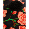 mini rodini roses pompom beret black detail