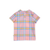 mini rodini check aop ss collar tee pink back