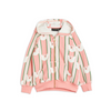 mini rodini swan aop zip hoodie pink