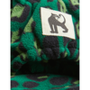 mini rodini leopard fleece mittens green detail