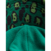 mini rodini leopard fleece cap green detail