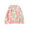 mini rodini swan aop zip hoodie pink back