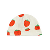 mini rodini strawberries aop baby beanie off white