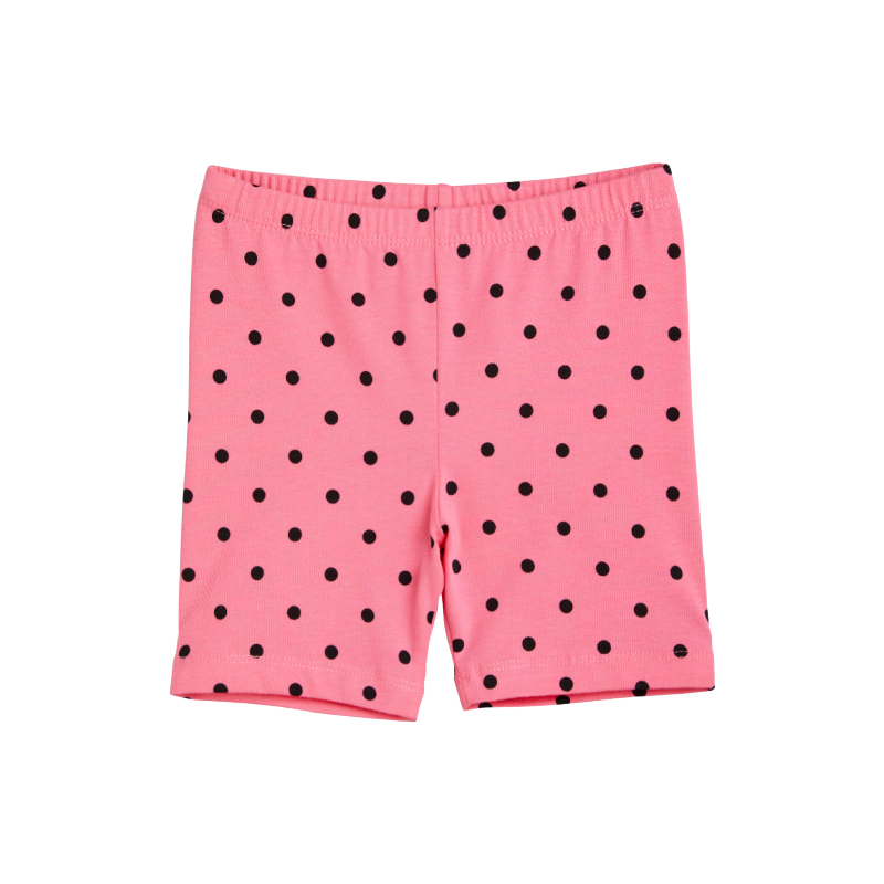 mini rodini polka dot bike shorts pink