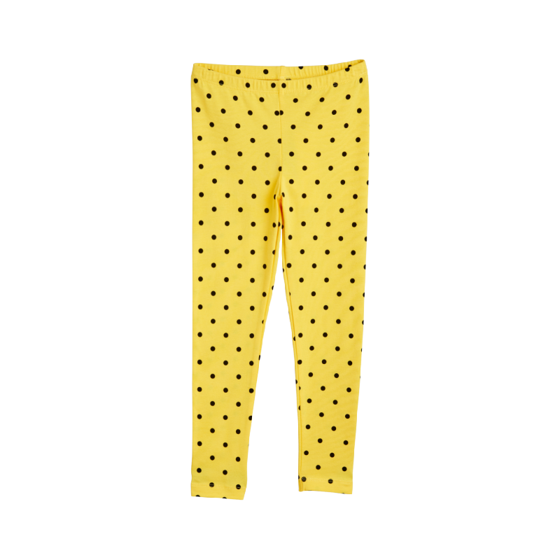 mini rodini polka dot leggings yellow