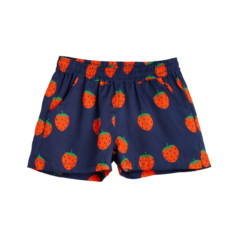 mini rodini strawberries woven shorts blue