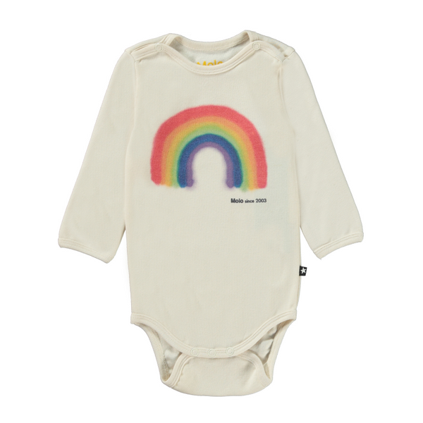 molo foss baby onesie rainbow