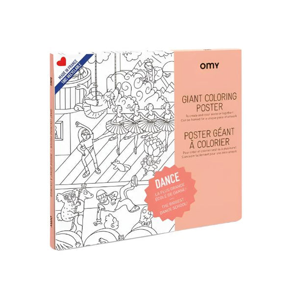 omy giant coloring poster dance, free shipping kodomo boston