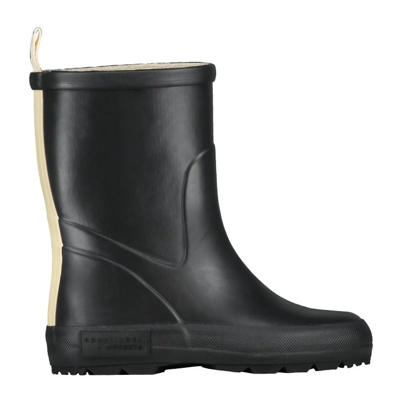 gray label x novesta rain boots nearly black, children's ethically made shoes