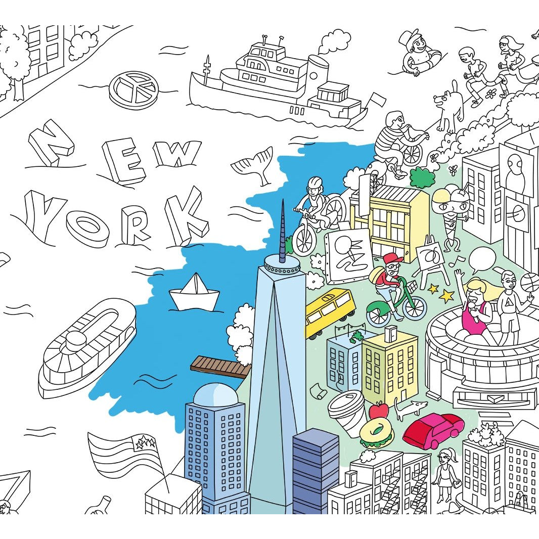 omy giant coloring poster new york city – kodomo