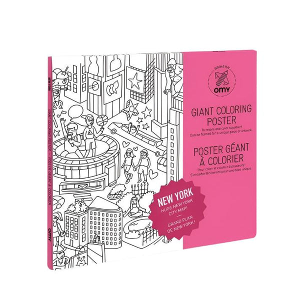 omy coloring poster new york city - kodomo