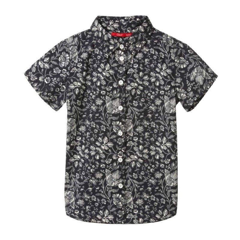 oilily bonk blouse blue, new spring summer 2020 kids clothes and dresses from kodomo boston, free shipping