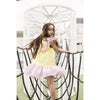 wauw capow by bangbang copenhagen oline dress yellow&pink, girl's ruffle dresses