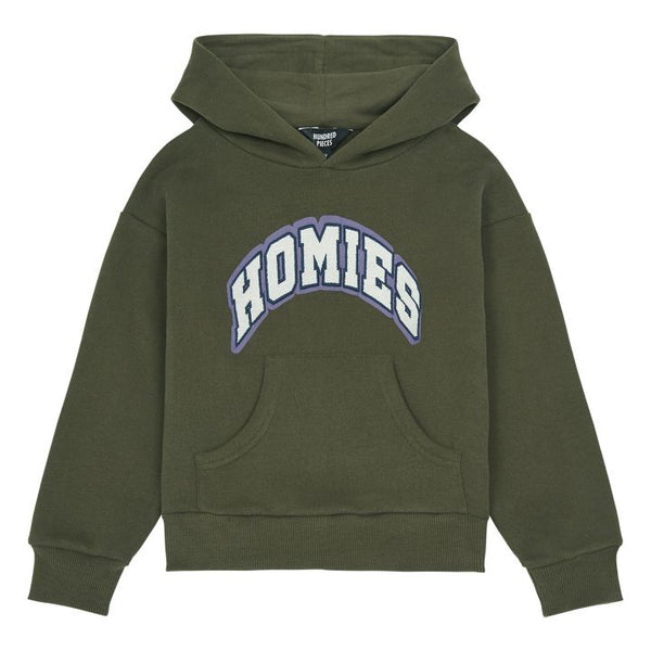 hundred pieces homies hoodie khaki