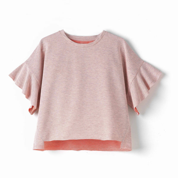  andorine oversized top pink, new spring summer girls playsuits and dress from andorine ss20 collection, kodomo boston, free shipping
