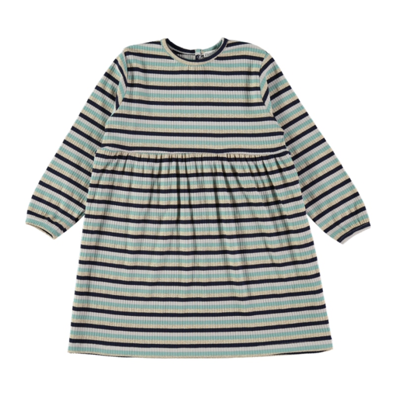 picnik knitted dress navy stripes