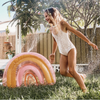 sunnylife inflatable rainbow sprinkler peachy pink, kid's outdoor activities toys