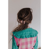 repose ams fancy collar blouse magic green check