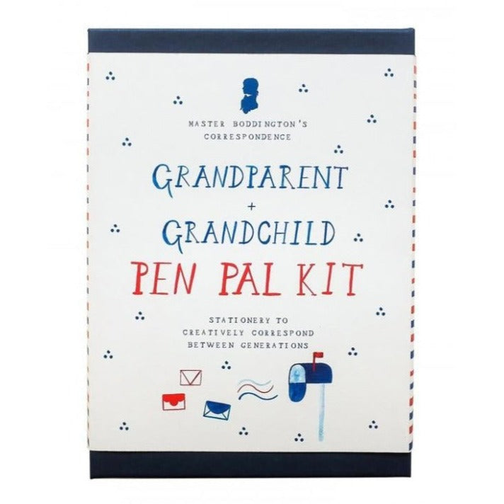 mr. boddington's studio grandparent + grandchild pen pal kit, activities for kids while staying inside and social distancing from mr. boddington's studio at kodomo boston, fast shipping