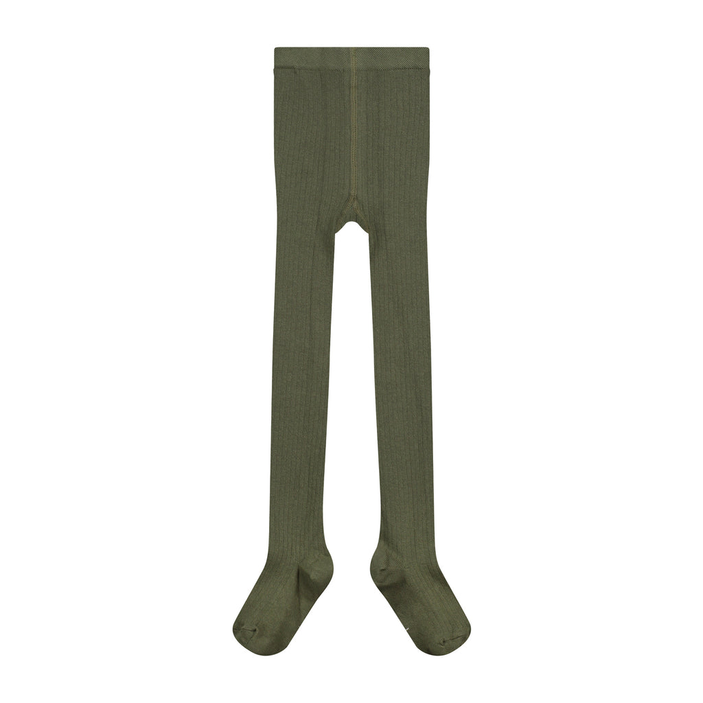 gray label ribbed tights moss