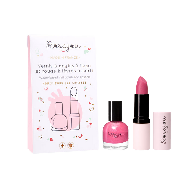 rosajou lipstick and polish set ruby