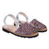 minorquines glitter sunny roses sandals