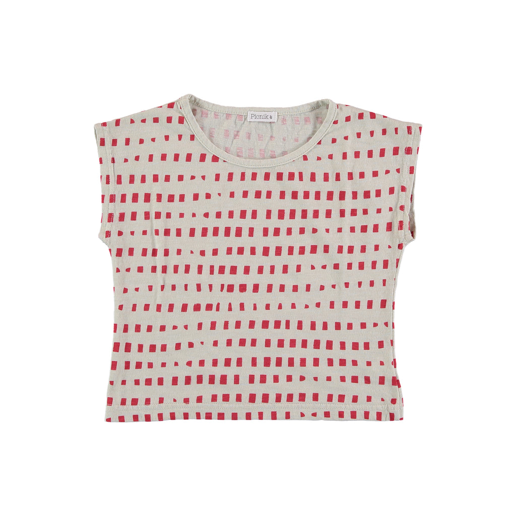 picnik t-shirt belly button squares - kodomo