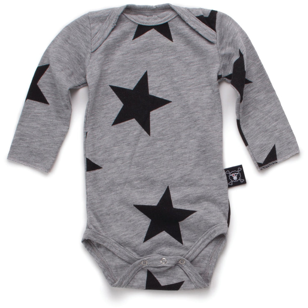 nununu long sleeve star onesie - kodomo