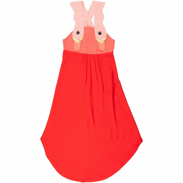 wauw capow by bangbang copenhagen new spring summer girls collection dream dress in red and light pink - free fast shipping on all orders over $99 from kodomo