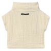 little creative factory tanka crop jersey vest cream, girls tops, high neck with buttons