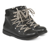 angulus tex boot black with zipper and laces, children's shoes