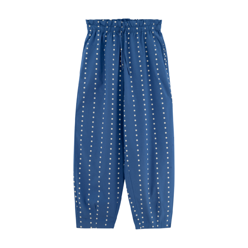 the tiny big sister stars trousers light navy/light cream