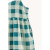 the tiny big sister check dress dark pistacchio/dark tea