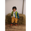 child wearing tia cibani ellsworth patchwork baby cardigan river mix 